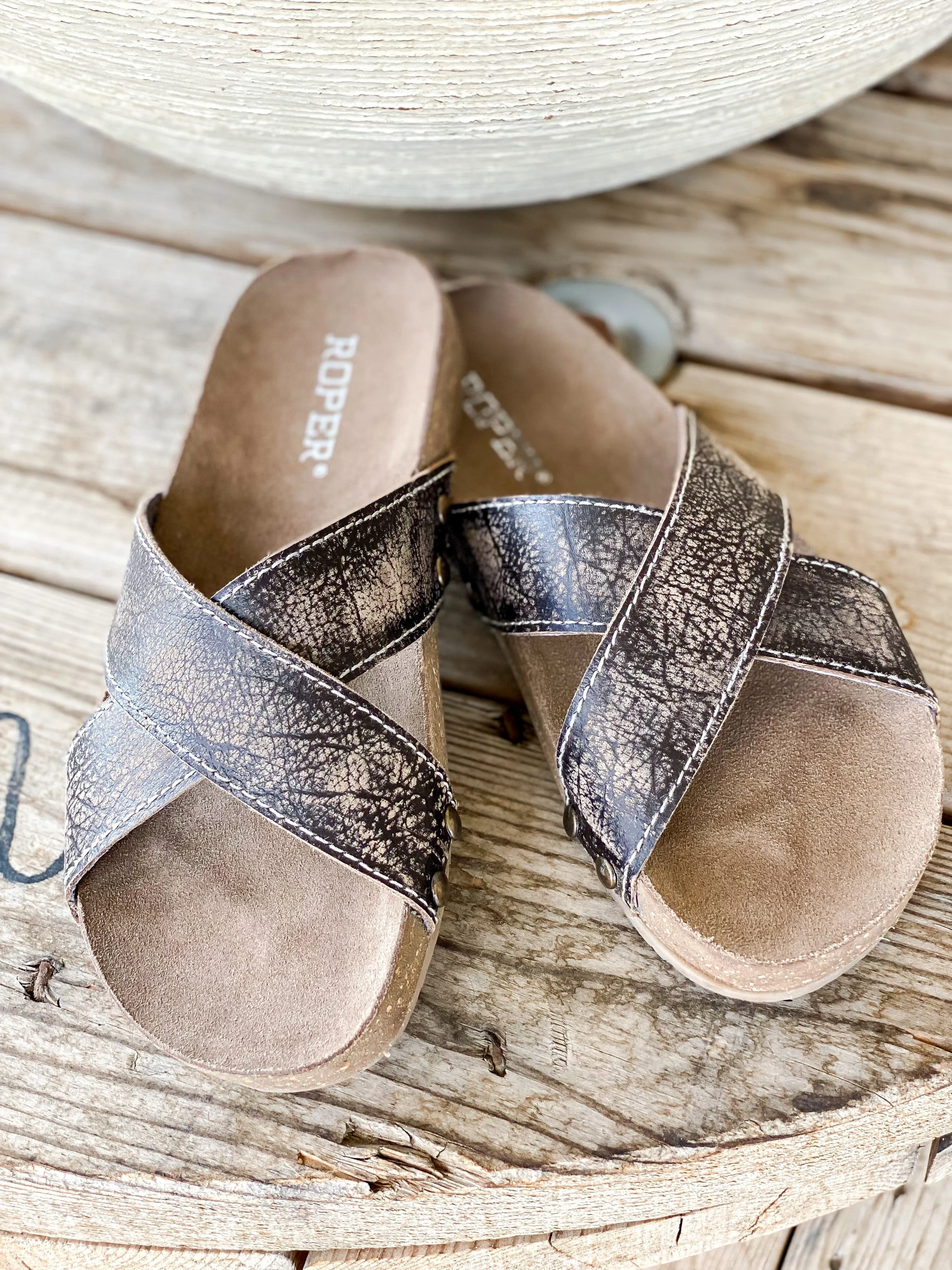 Delaney Brown Leather Sandal