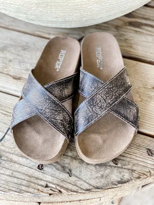 Delaney Brown Leather Sandal