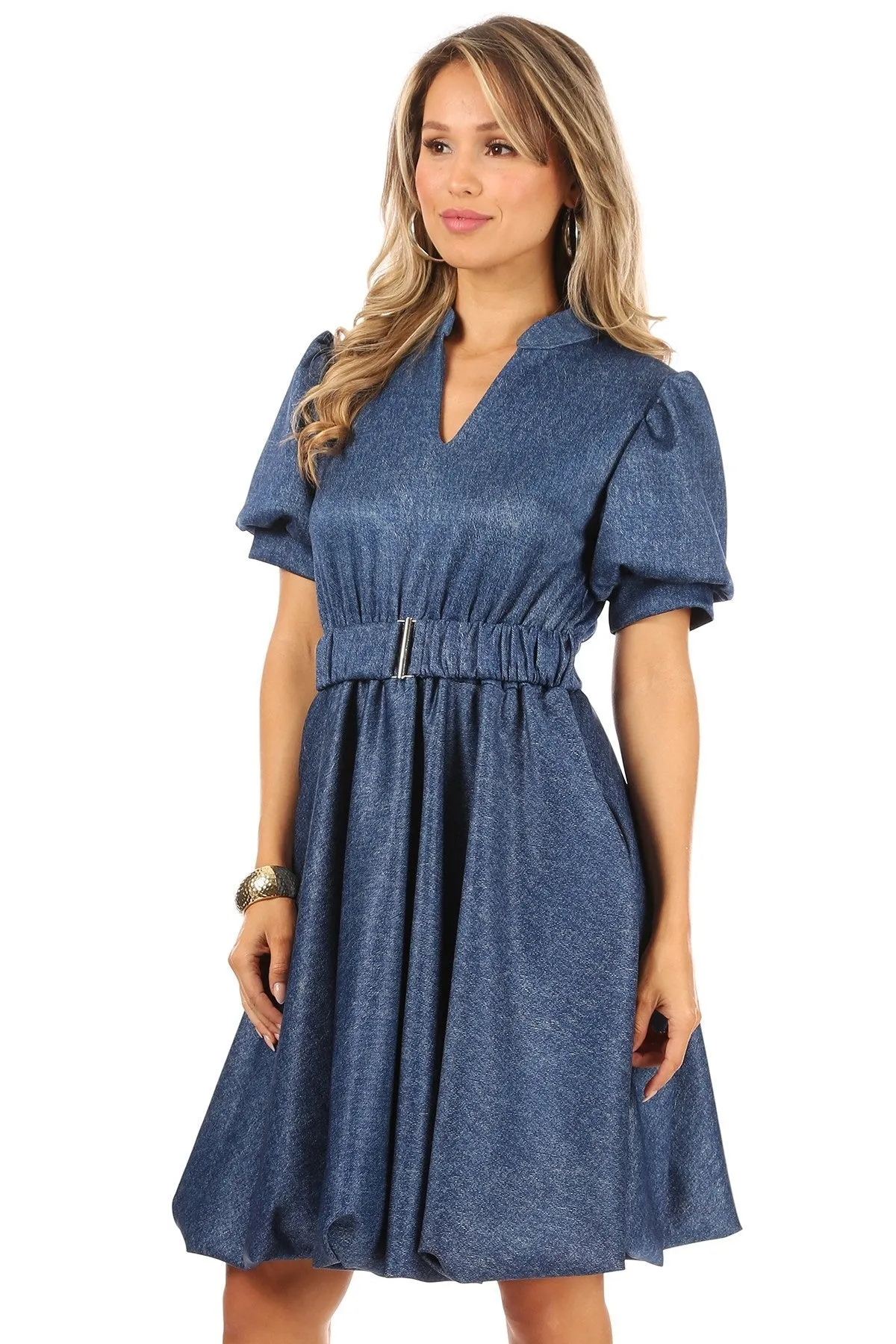Denim Belted Dress