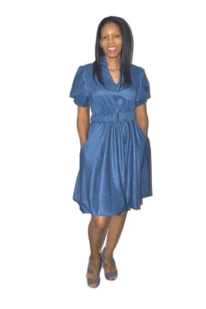 Denim Belted Dress