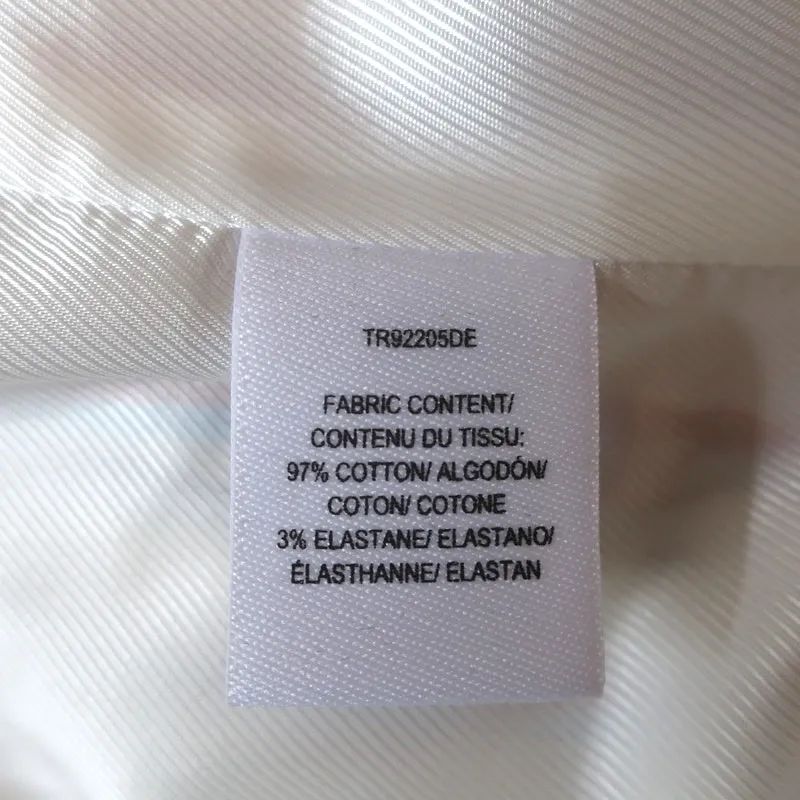 Derek Lam 10 Crosby Blazer Ecru Striped Stretch Cotton Size 0 One-Button Jacket