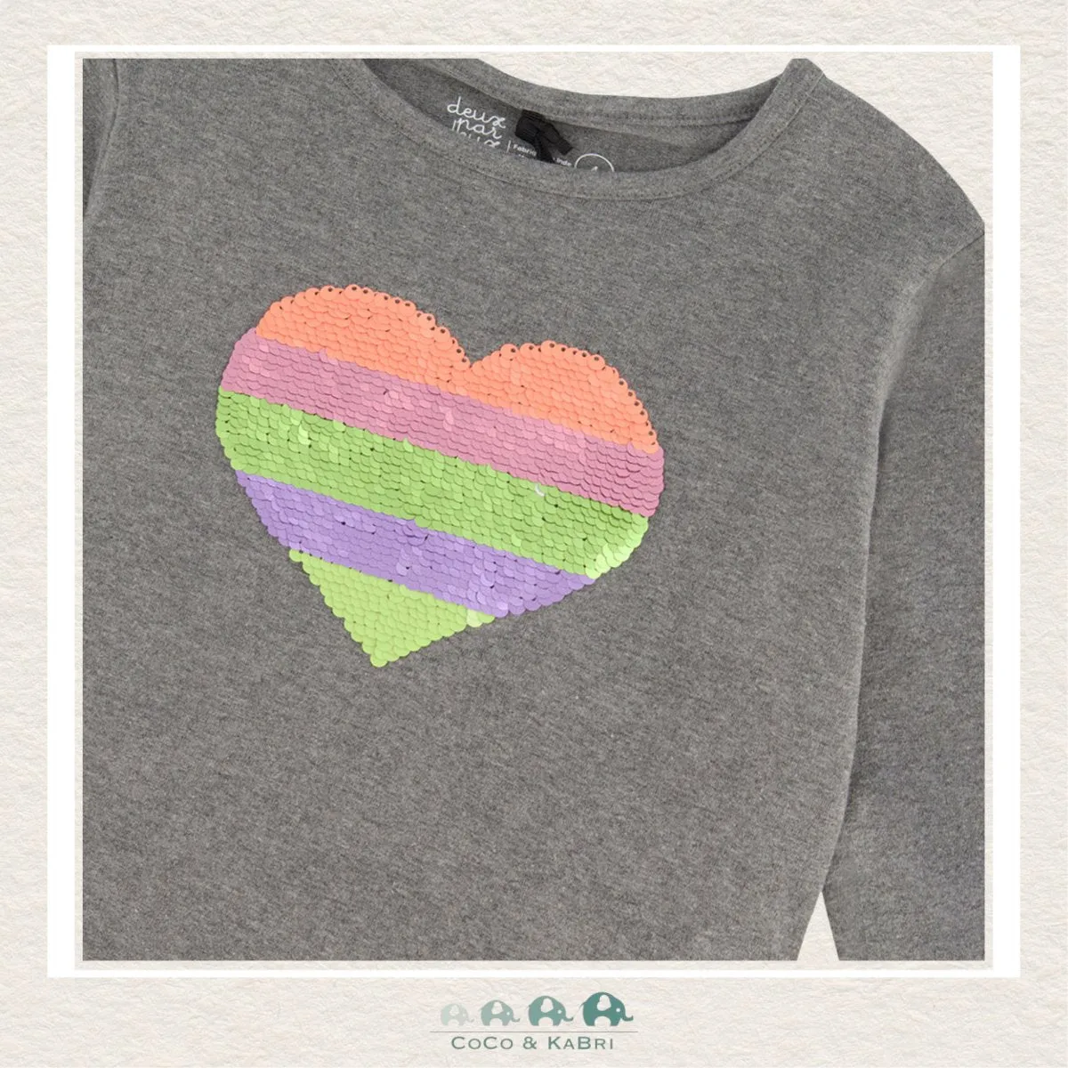 Deux Par Deux: Long Sleeve Tshirt with Sequined Heart