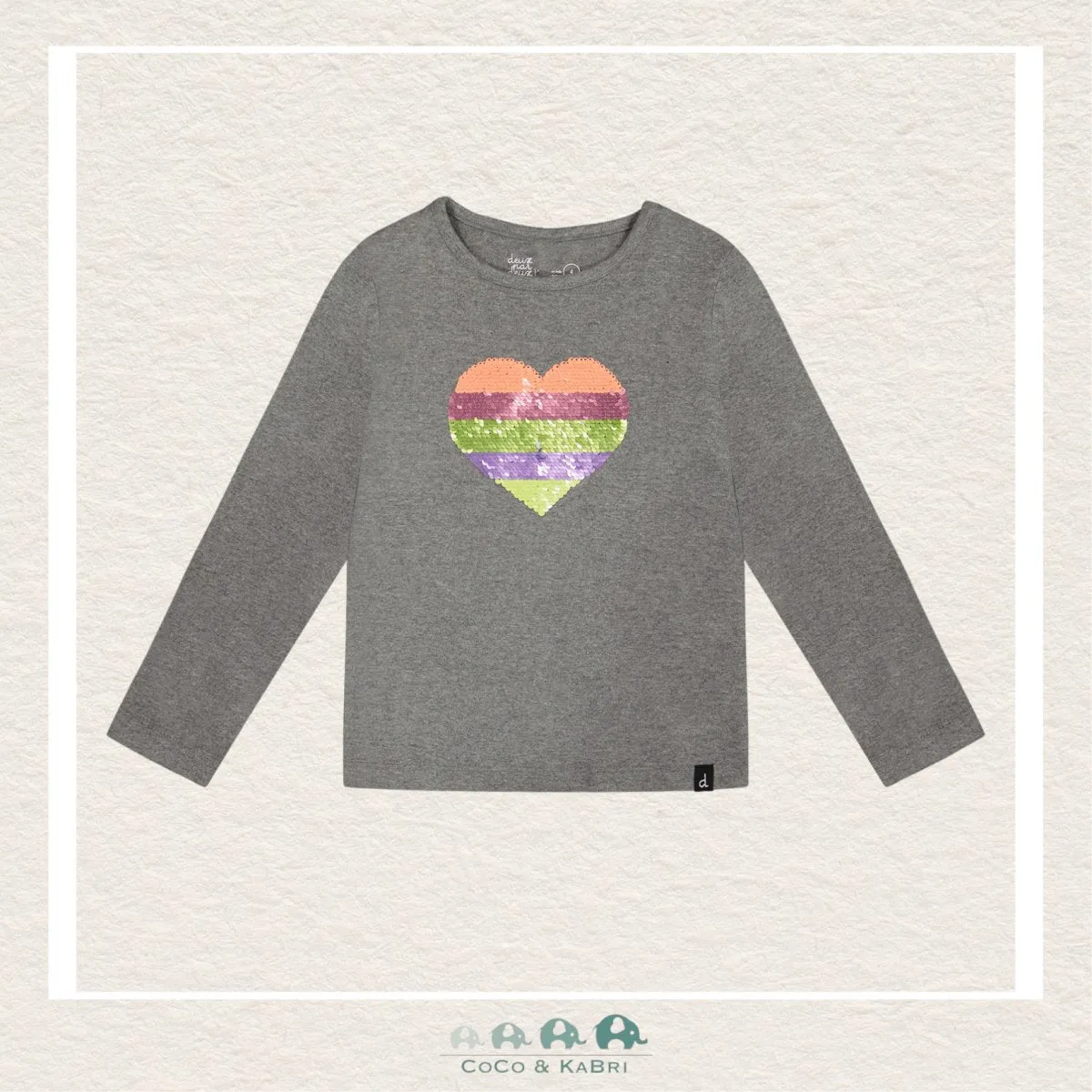 Deux Par Deux: Long Sleeve Tshirt with Sequined Heart