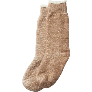 Double Face Crew Socks, Brown