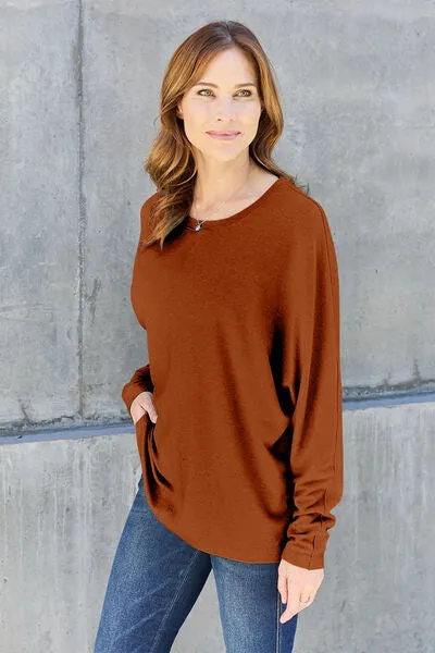 Double Take Round Neck Long Sleeve T-Shirt