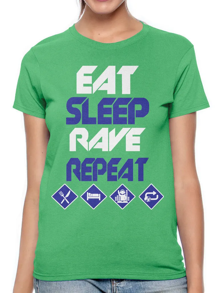 Eat Sleep Rave Repeat Women's T-shirt