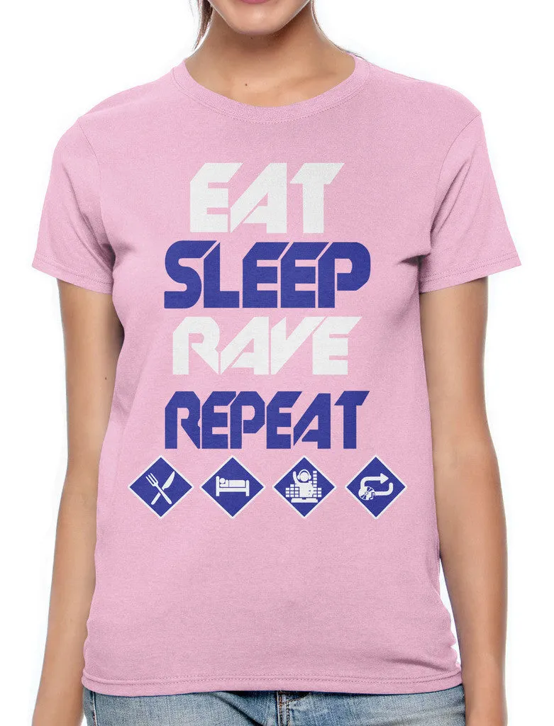 Eat Sleep Rave Repeat Women's T-shirt