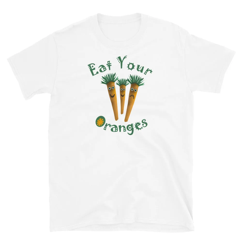 Eat Your Oranges Kawaii Carrots Graphic T-Shirt