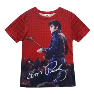 Elvis 68 Special Black Leather Women's Sublimated T-Shirt