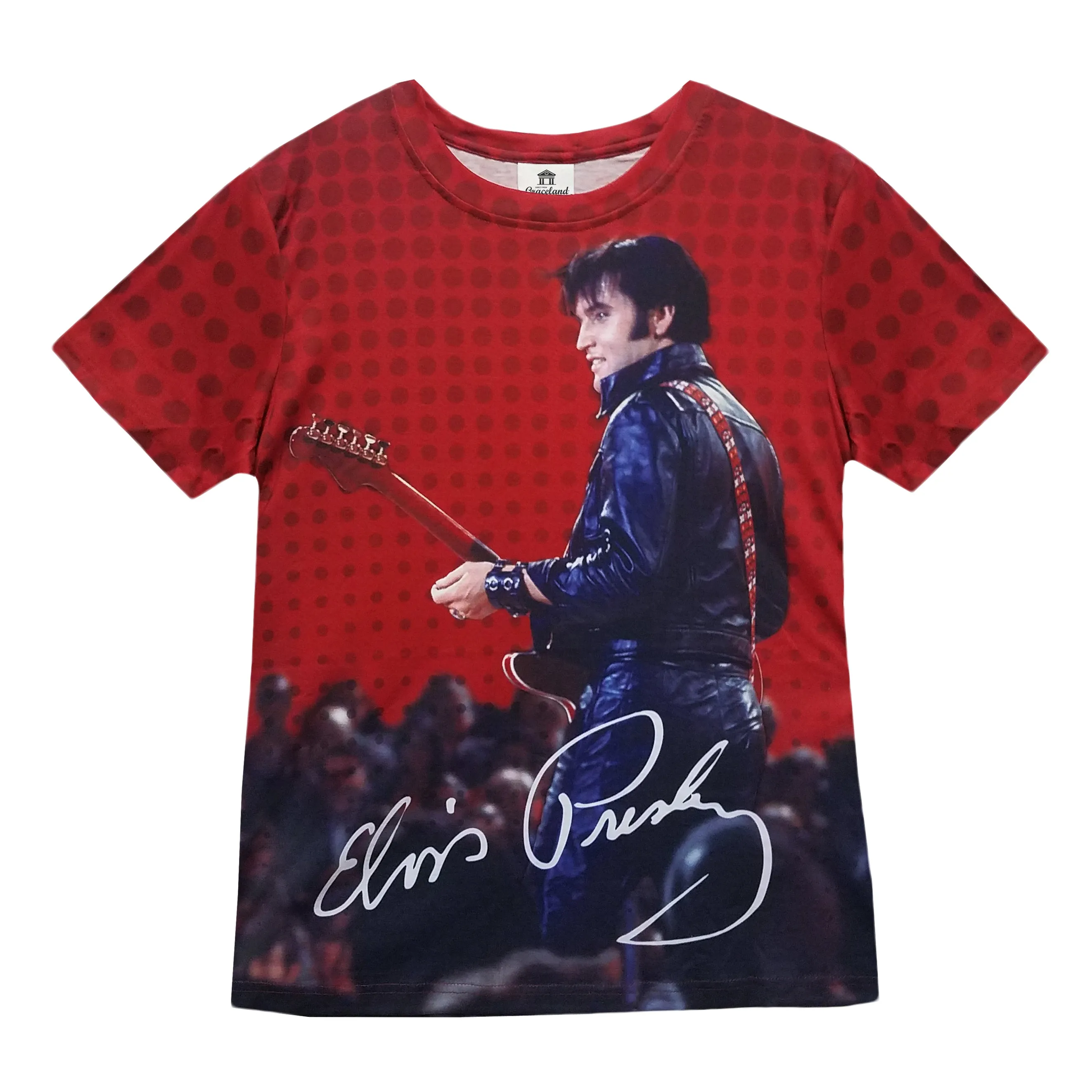Elvis 68 Special Black Leather Women's Sublimated T-Shirt