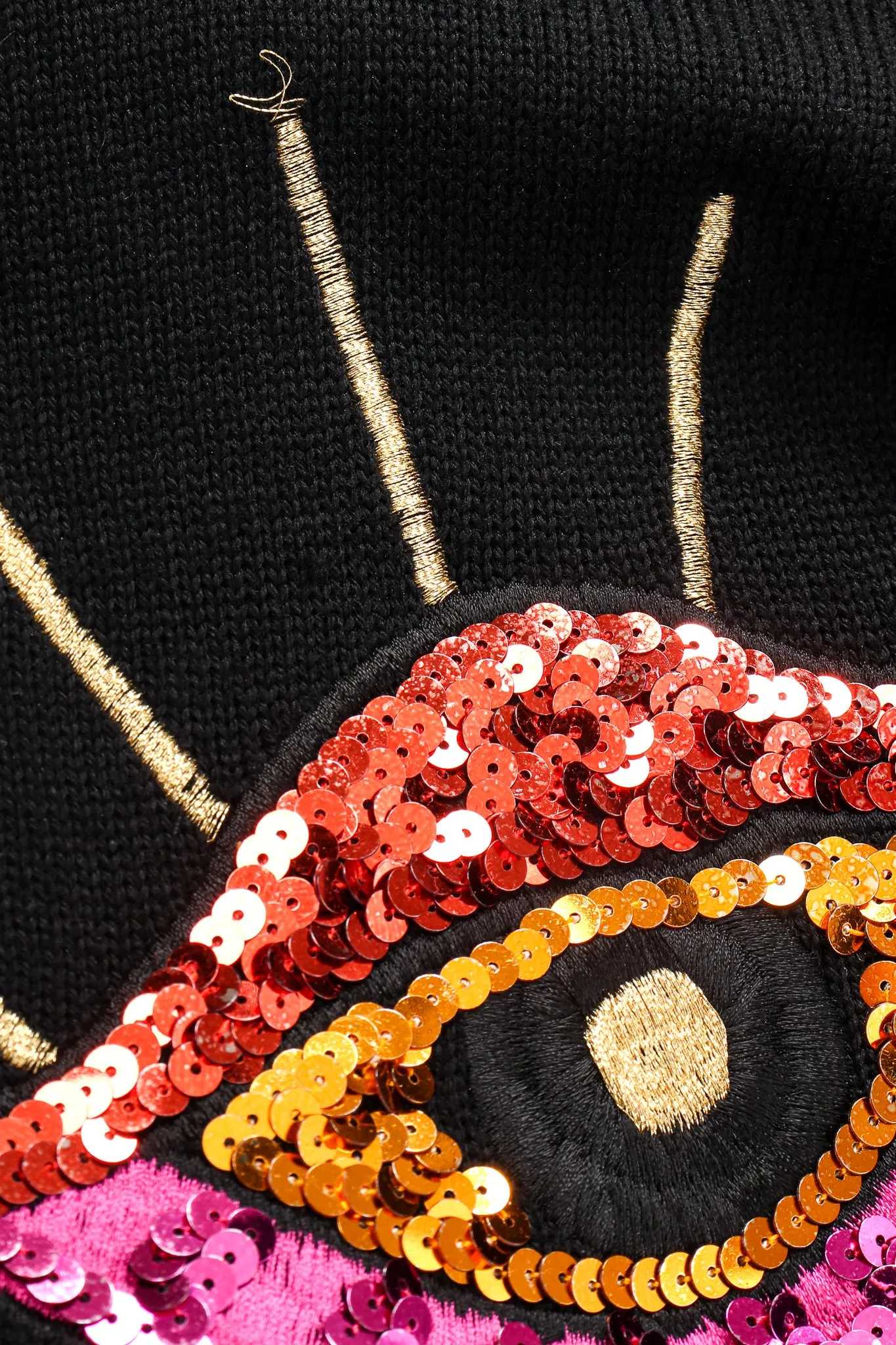 Embellished Moon Appliqué Sweater