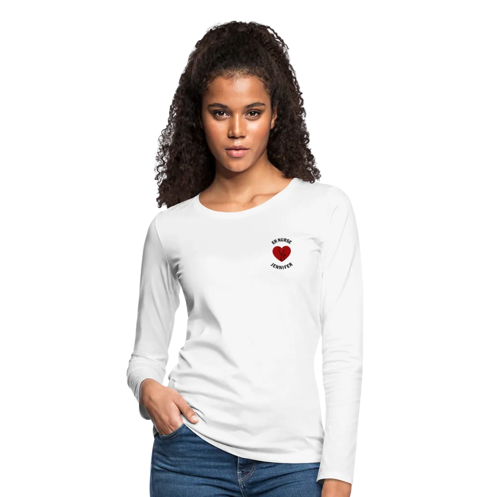 ER Nurse Flag Women's Premium Long Sleeve T-Shirt (CK6101)