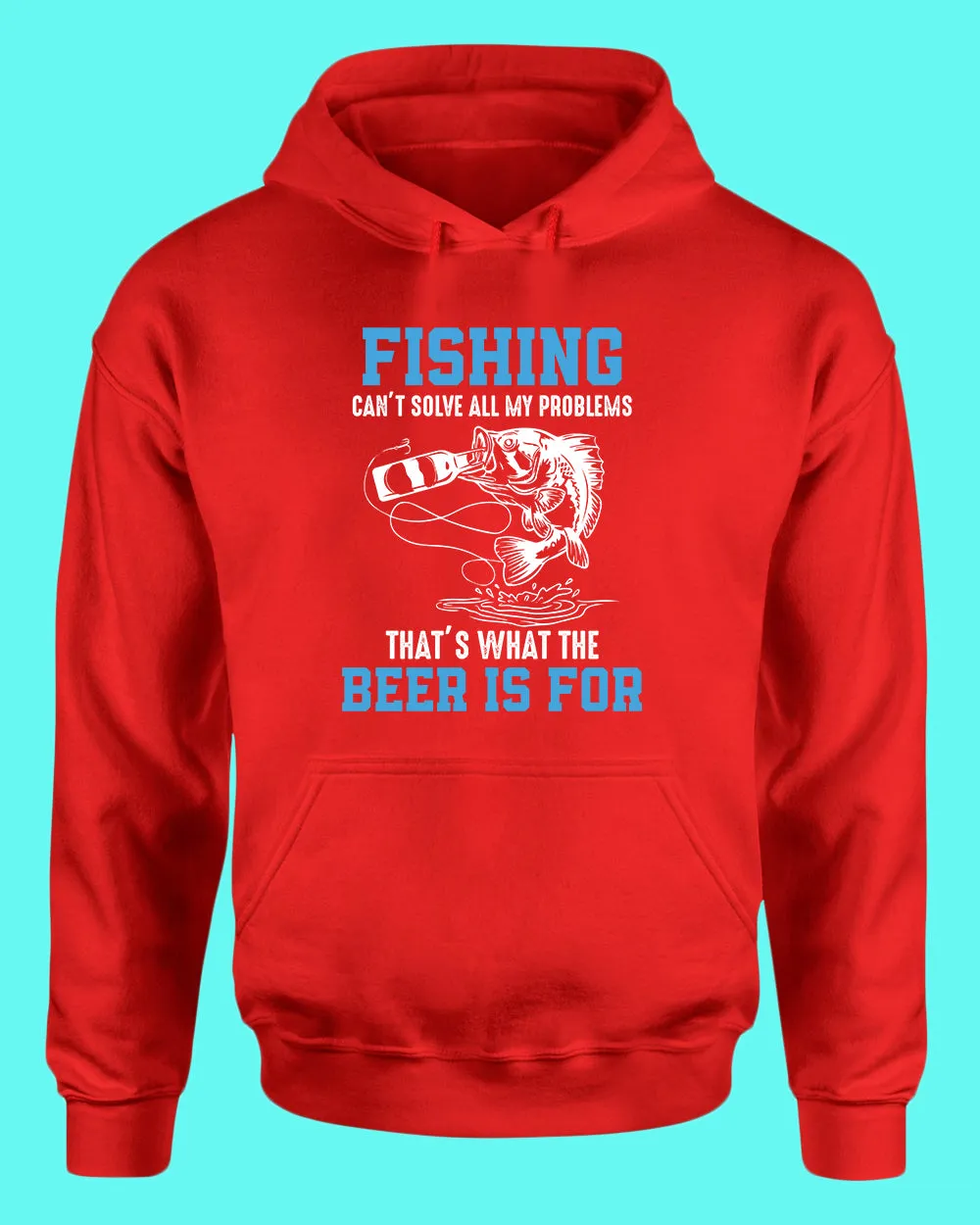 Fishing can't solve all my problems hoodie, funny fishing hoodie