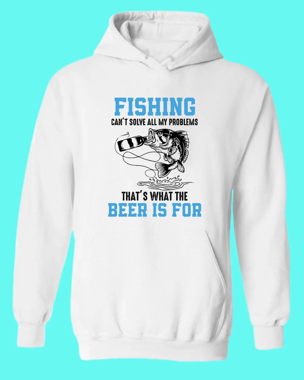 Fishing can't solve all my problems hoodie, funny fishing hoodie
