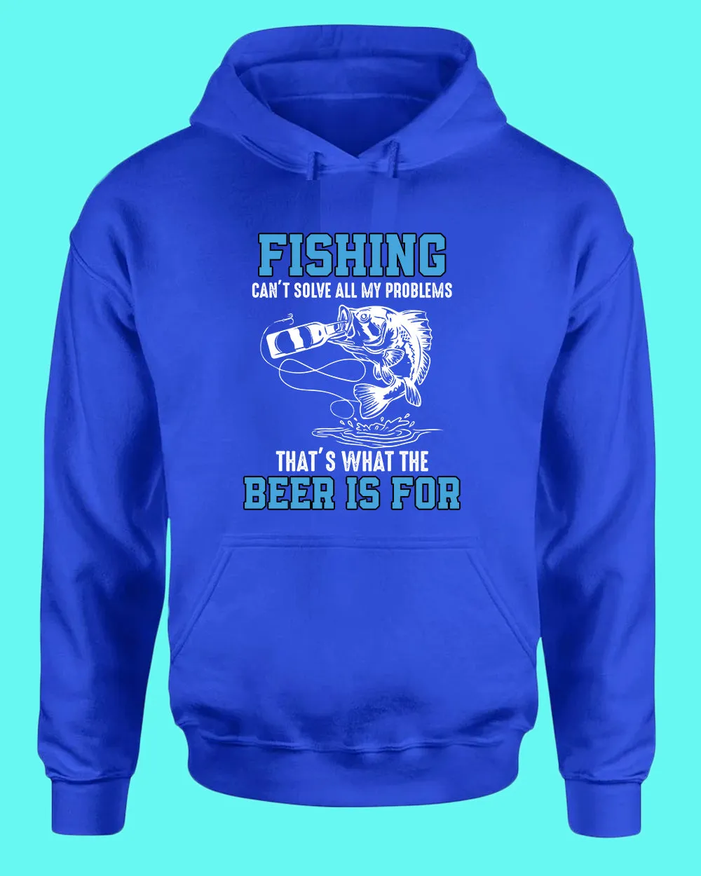 Fishing can't solve all my problems hoodie, funny fishing hoodie