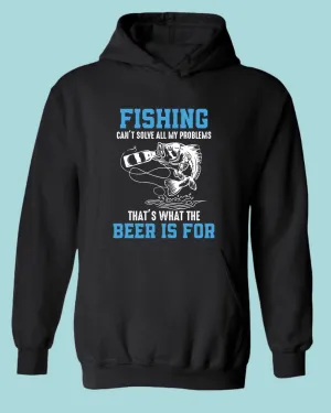 Fishing can't solve all my problems hoodie, funny fishing hoodie