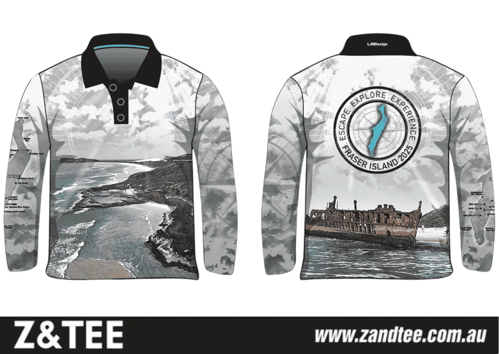Fraser Island | Escape Explore Fraser Island (K'gari) Fishing Shirt (2025) ★Pre-Order★