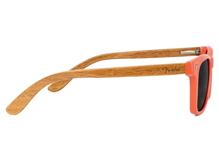 Glassy Fender x Mikemo Polarized Sunglasses Colab - Fiesta Red/Pau Ferro