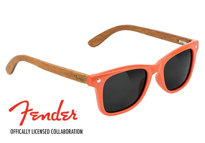 Glassy Fender x Mikemo Polarized Sunglasses Colab - Fiesta Red/Pau Ferro