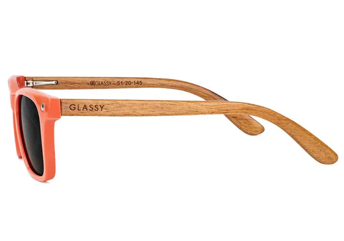 Glassy Fender x Mikemo Polarized Sunglasses Colab - Fiesta Red/Pau Ferro