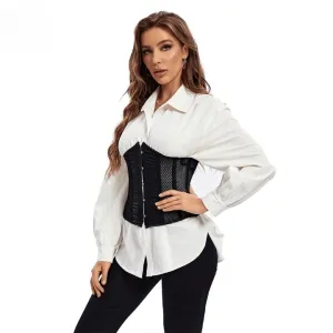 Goth Black Mesh Corset Top