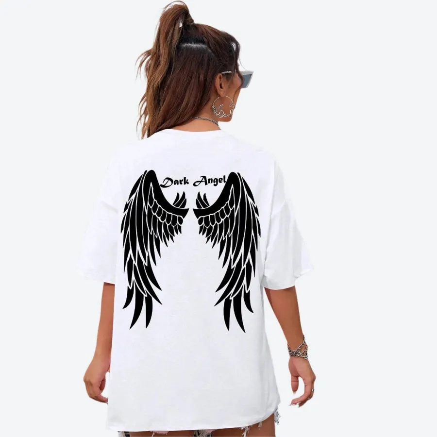 Graphic Angel Wings Oversized T-Shirts