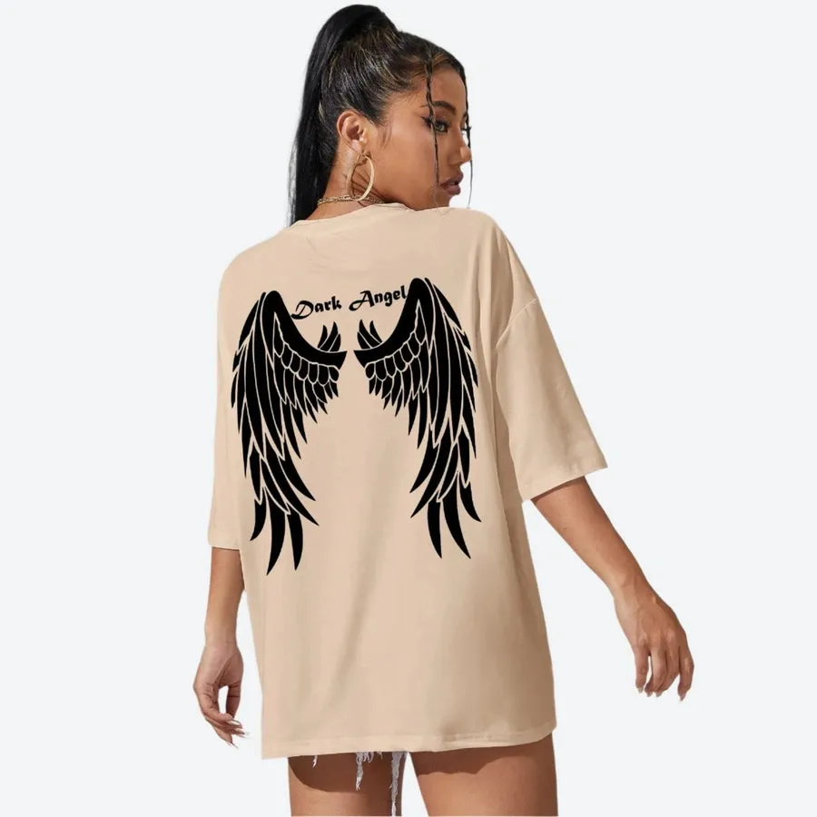 Graphic Angel Wings Oversized T-Shirts