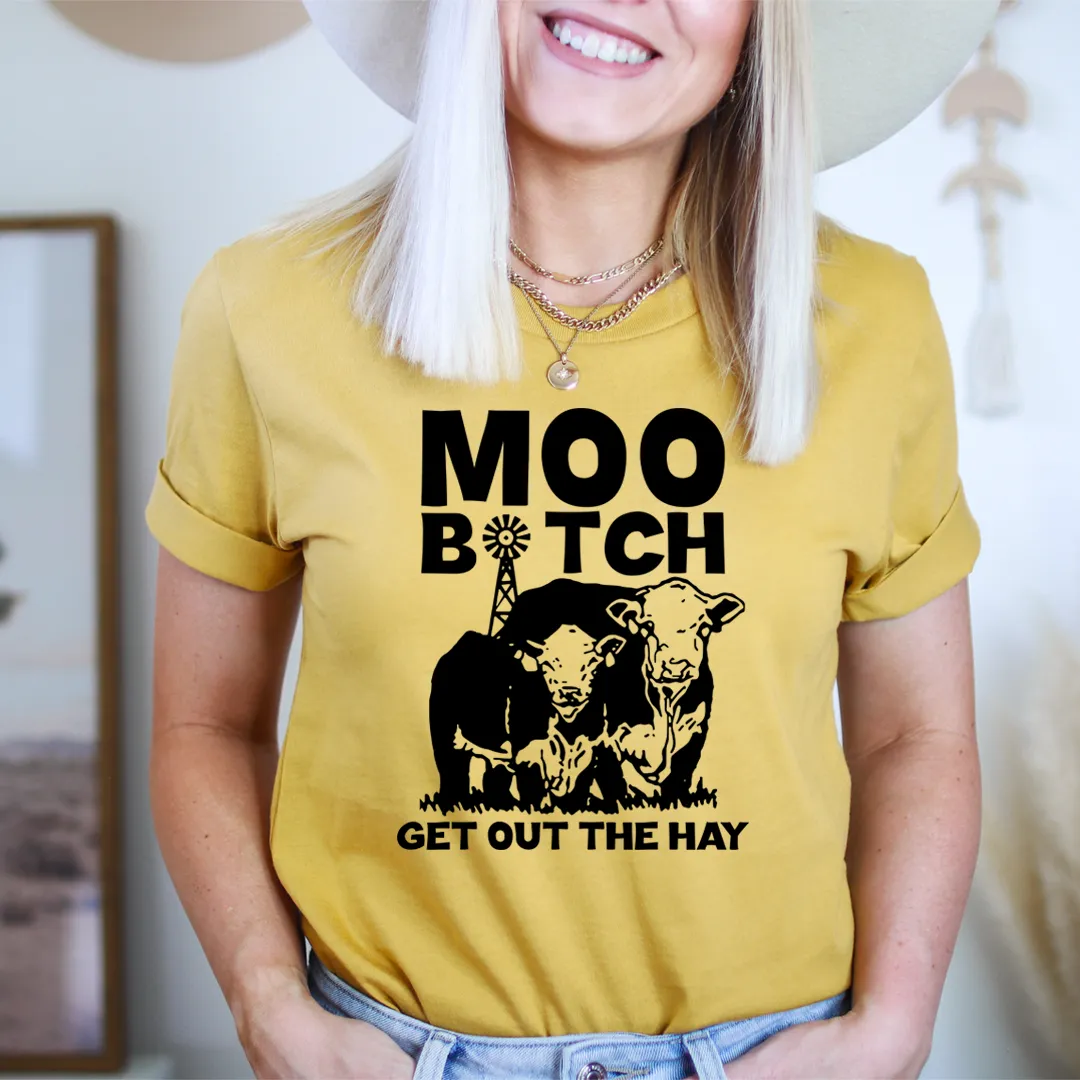 Graphic T-Shirts Moo Get Out The Hay Tee