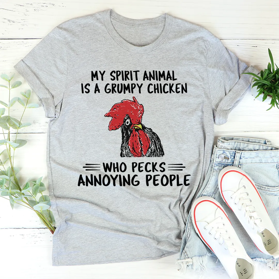 Graphic T-Shirts My Spirit Animal Is A Grumpy Chicken Tee