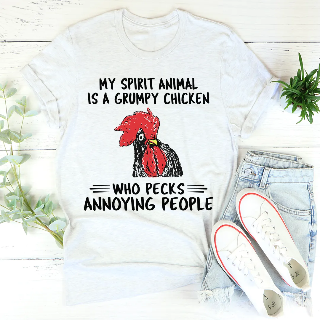 Graphic T-Shirts My Spirit Animal Is A Grumpy Chicken Tee