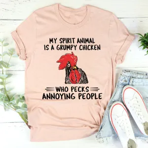Graphic T-Shirts My Spirit Animal Is A Grumpy Chicken Tee