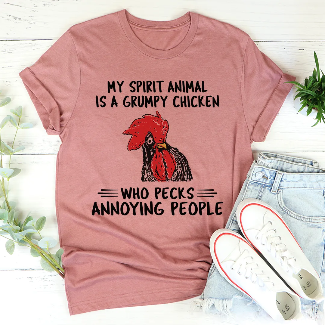 Graphic T-Shirts My Spirit Animal Is A Grumpy Chicken Tee