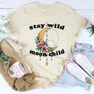 Graphic T-Shirts Stay Wild Moon Child Boho Tee