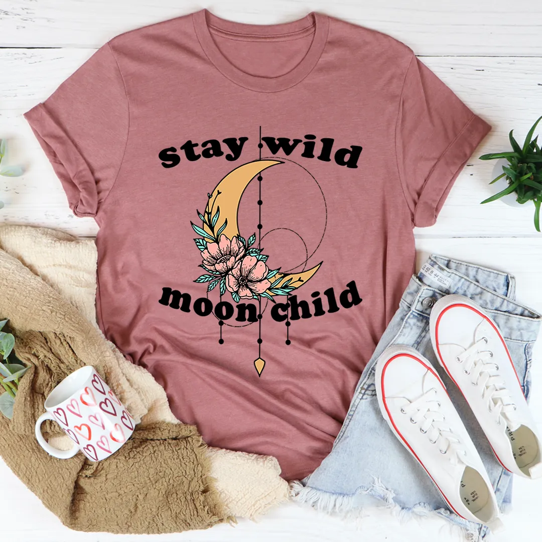 Graphic T-Shirts Stay Wild Moon Child Boho Tee