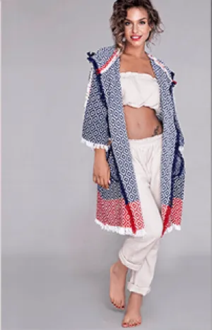 Hand-loomed 100% Turkish Cotton Long Sweater