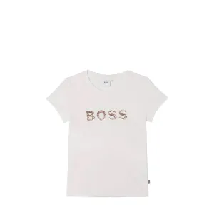 Hugo Boss Kids Girl's Sequin Logo T-Shirt