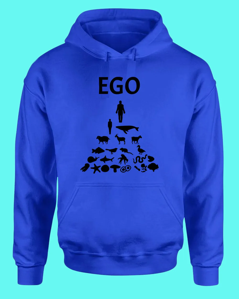 Human Ego, Stop Animals Killing Hoodie, vegan Hoodie