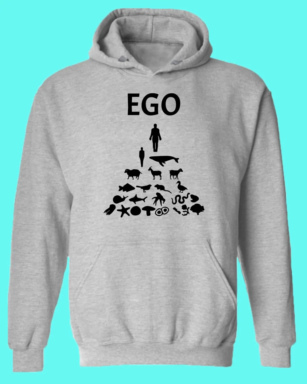 Human Ego, Stop Animals Killing Hoodie, vegan Hoodie