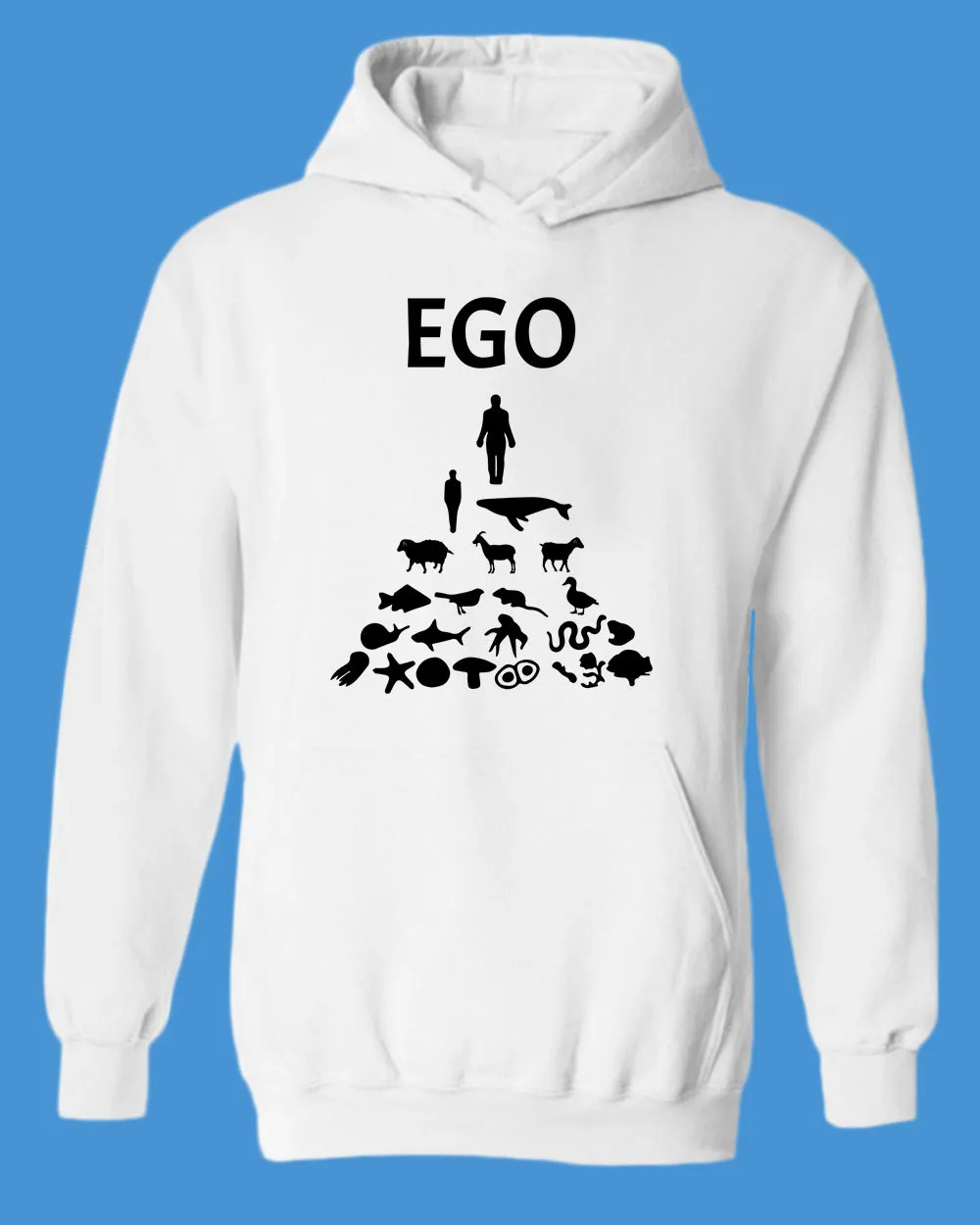 Human Ego, Stop Animals Killing Hoodie, vegan Hoodie