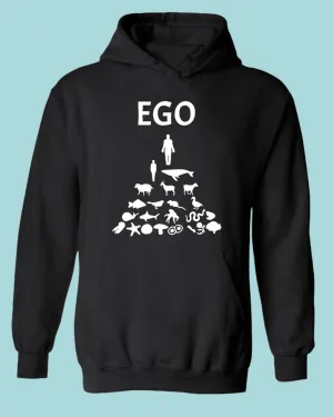Human Ego, Stop Animals Killing Hoodie, vegan Hoodie