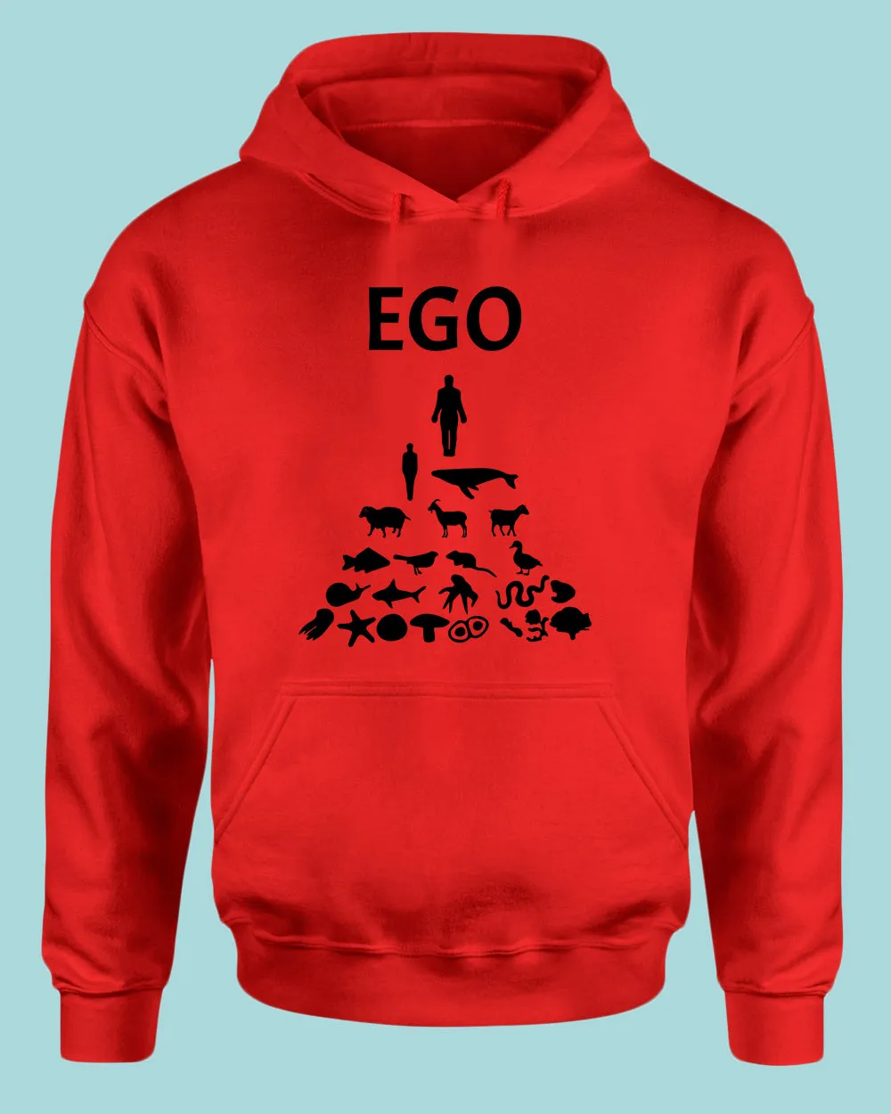 Human Ego, Stop Animals Killing Hoodie, vegan Hoodie