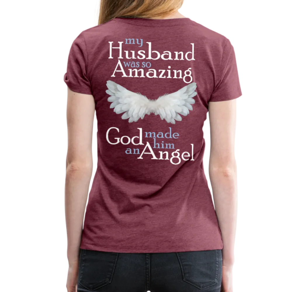 Husband Amazing Angel Women’s Premium T-Shirt (CK1487)