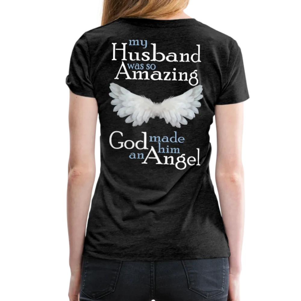 Husband Amazing Angel Women’s Premium T-Shirt (CK1487)
