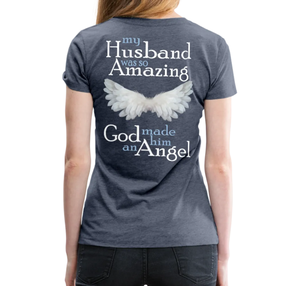 Husband Amazing Angel Women’s Premium T-Shirt (CK1487)