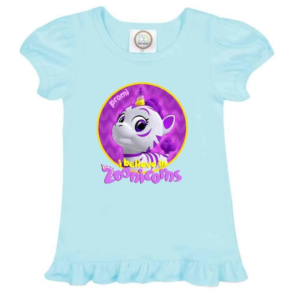 I Believe In Zoonicorns, Promi, Ruffle Girl's Tee
