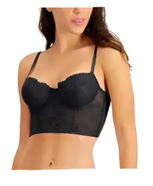 I.N.C. International Concepts Women's Lace Bustier Lingerie, Black, Large