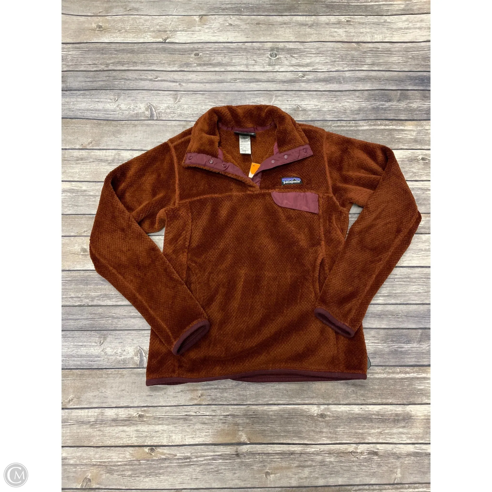 Jacket Fleece By Patagonia In Brown, Size: S