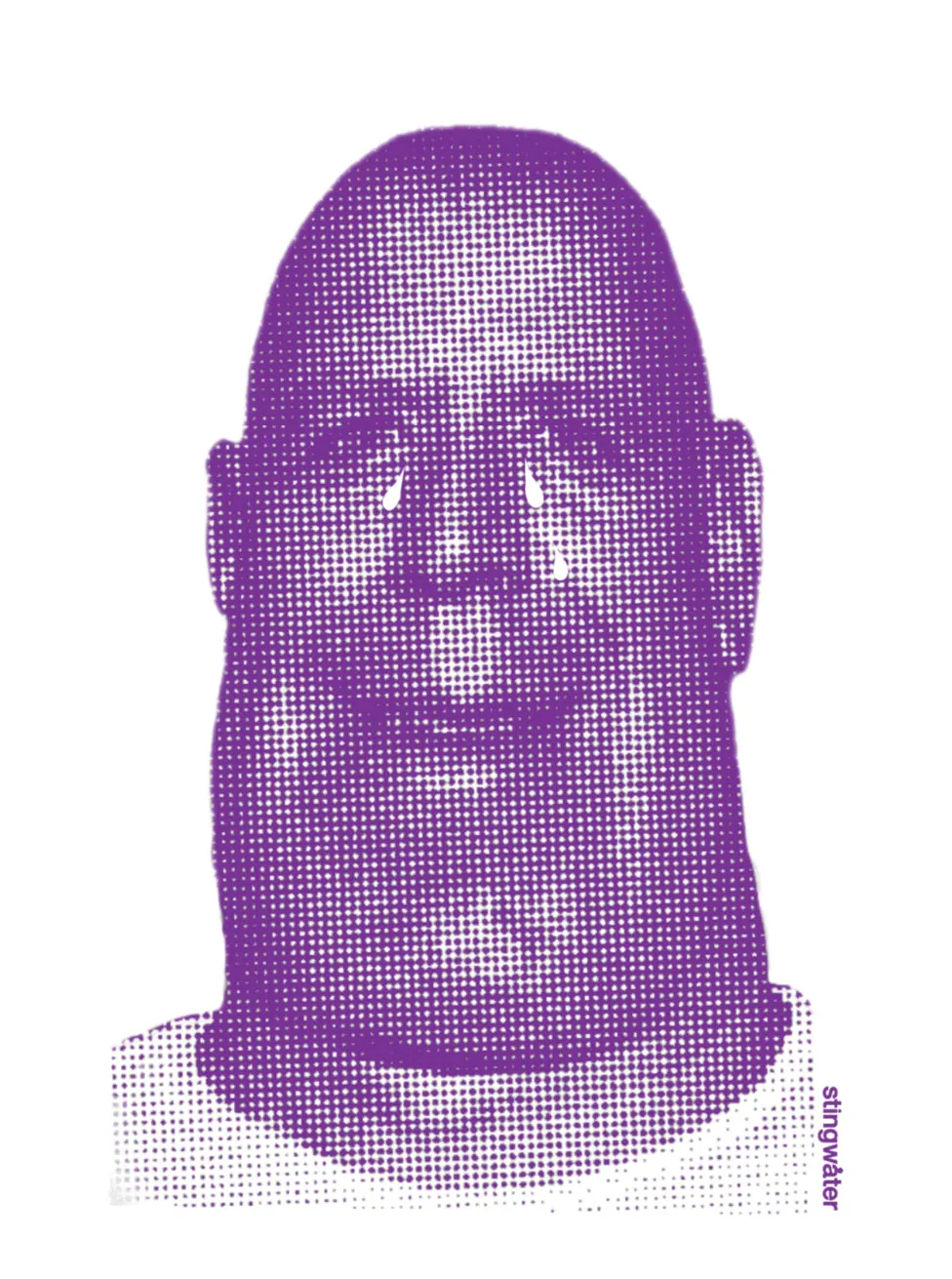 “James had tears in his eyes: Purple” T-Shirt White