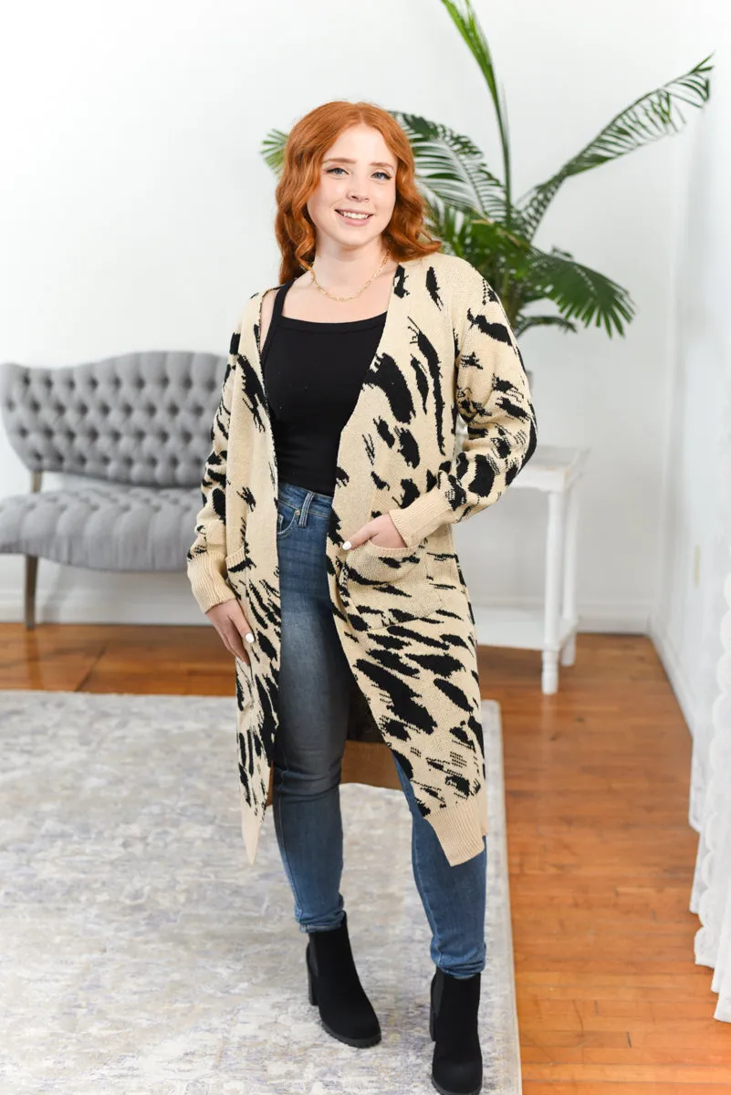Jessica Animal Print Cardigan