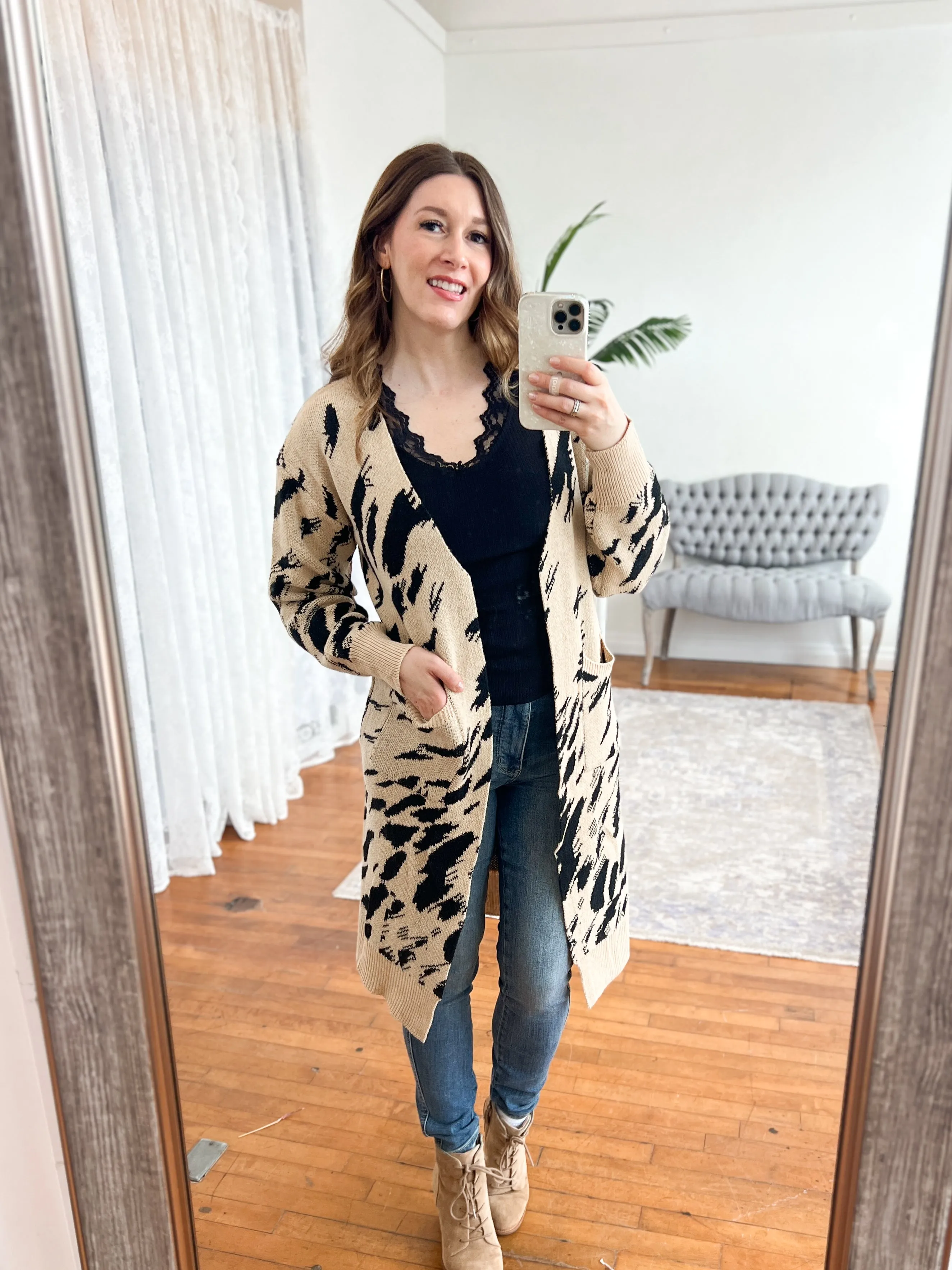 Jessica Animal Print Cardigan